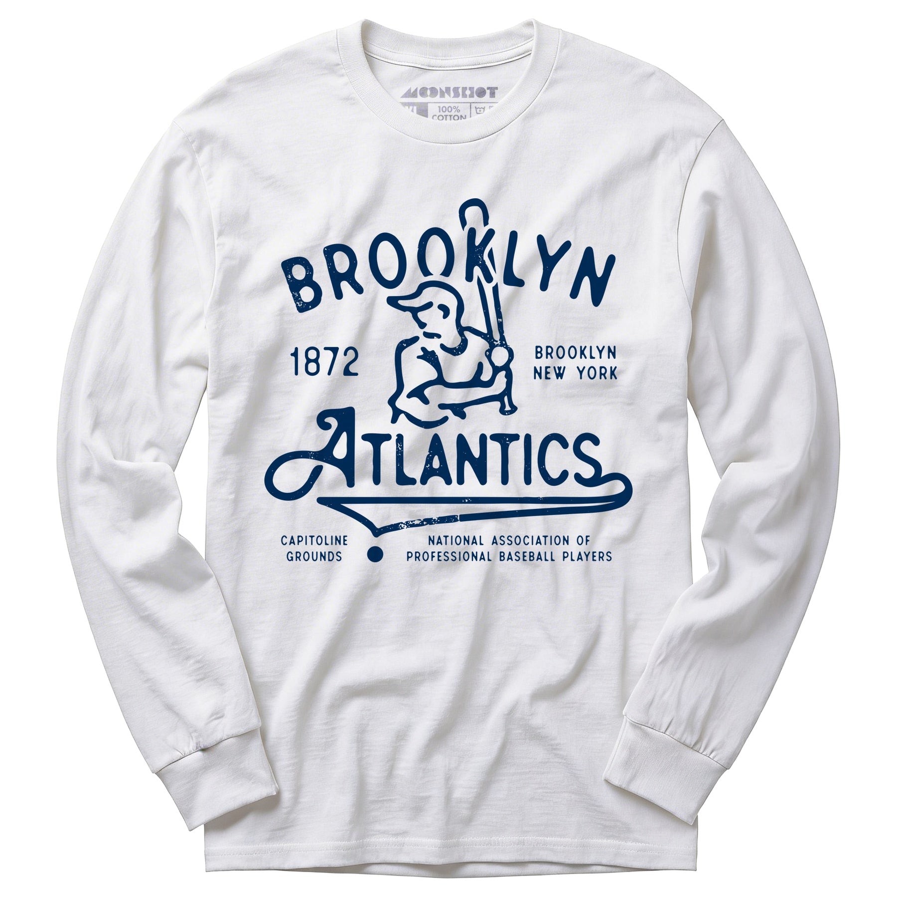 Brooklyn Atlantics - New York - Vintage Defunct Baseball Teams - Long Sleeve T-Shirt