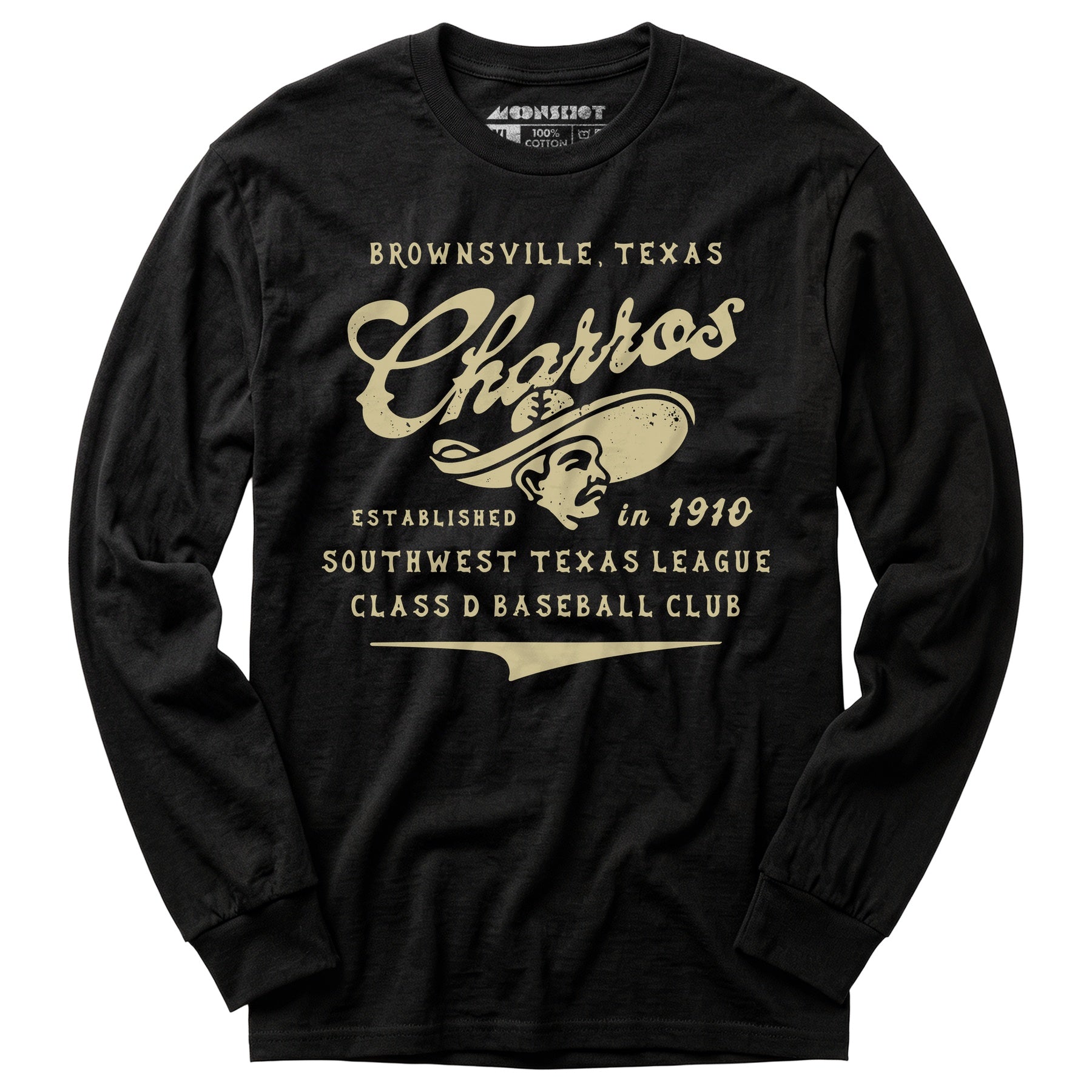 Brownsville Charros - Texas - Vintage Defunct Baseball Teams - Long Sleeve T-Shirt