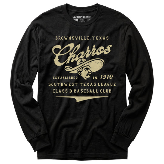 Brownsville Charros - Texas - Vintage Defunct Baseball Teams - Long Sleeve T-Shirt
