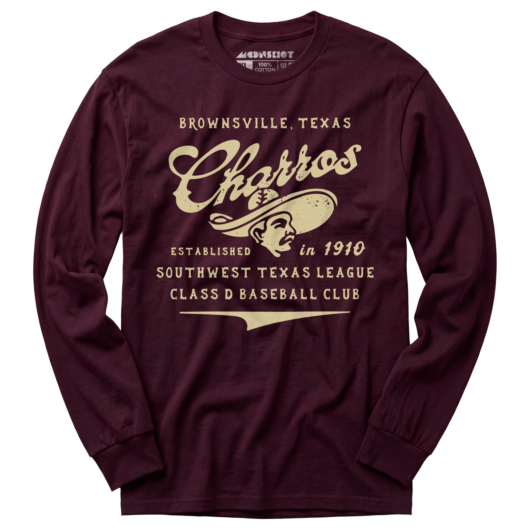 Brownsville Charros - Texas - Vintage Defunct Baseball Teams - Long Sleeve T-Shirt