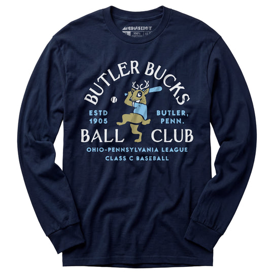 Butler Bucks - Pennsylvania - Vintage Defunct Baseball Teams - Long Sleeve T-Shirt