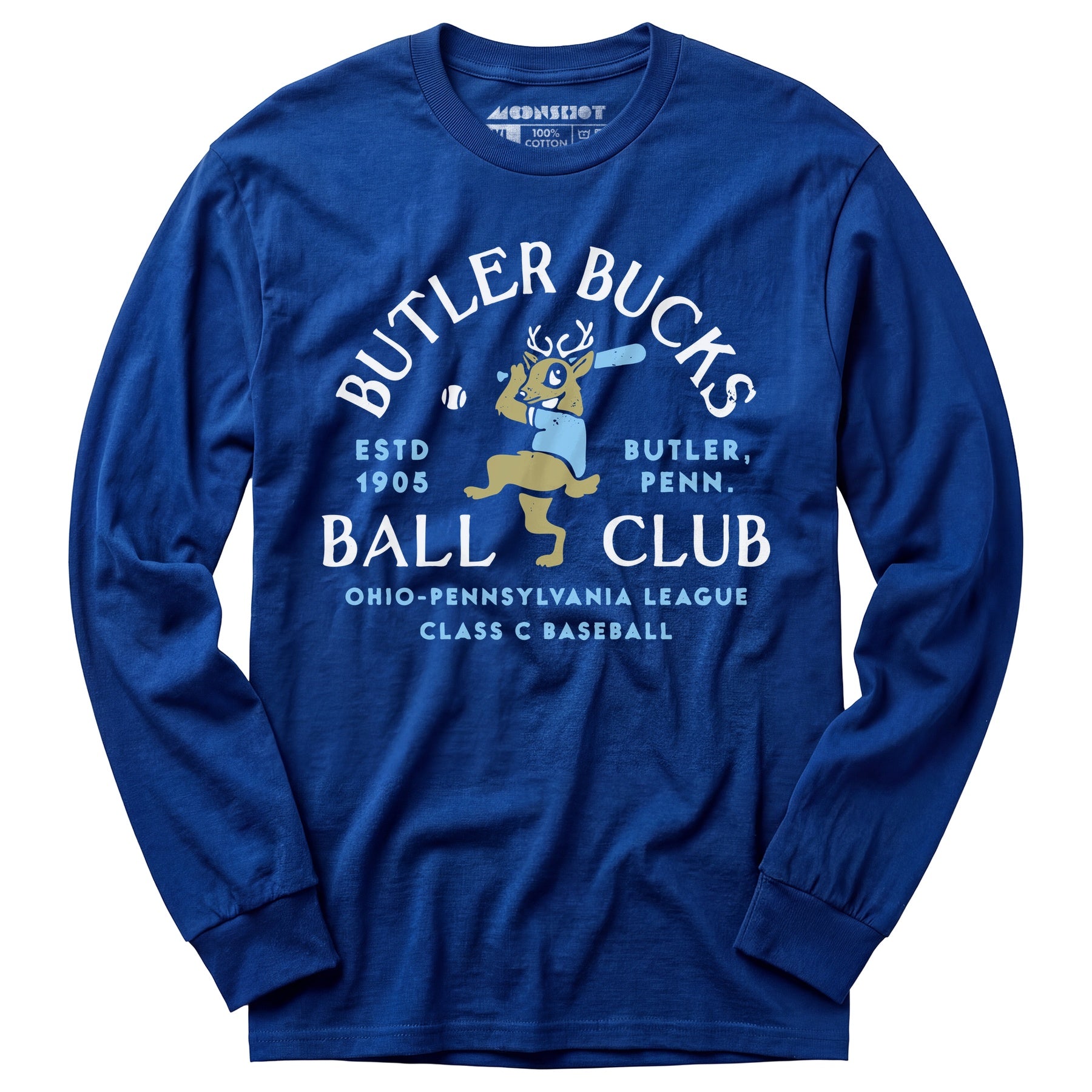 Butler Bucks - Pennsylvania - Vintage Defunct Baseball Teams - Long Sleeve T-Shirt