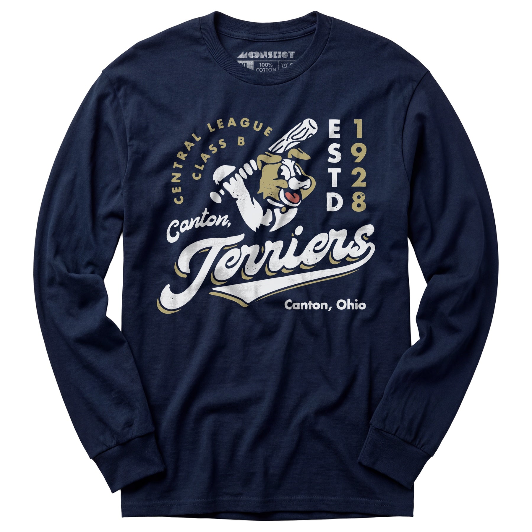 Canton Terriers - Ohio  - Vintage Defunct Baseball Teams - Long Sleeve T-Shirt