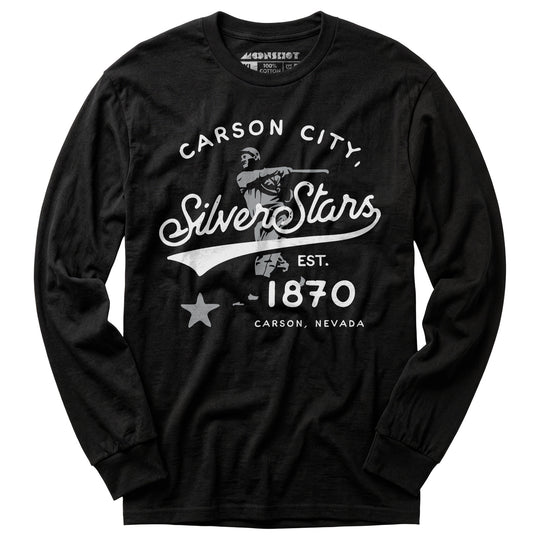 Carson City Silver Stars - Nevada - Vintage Defunct Baseball Teams - Long Sleeve T-Shirt