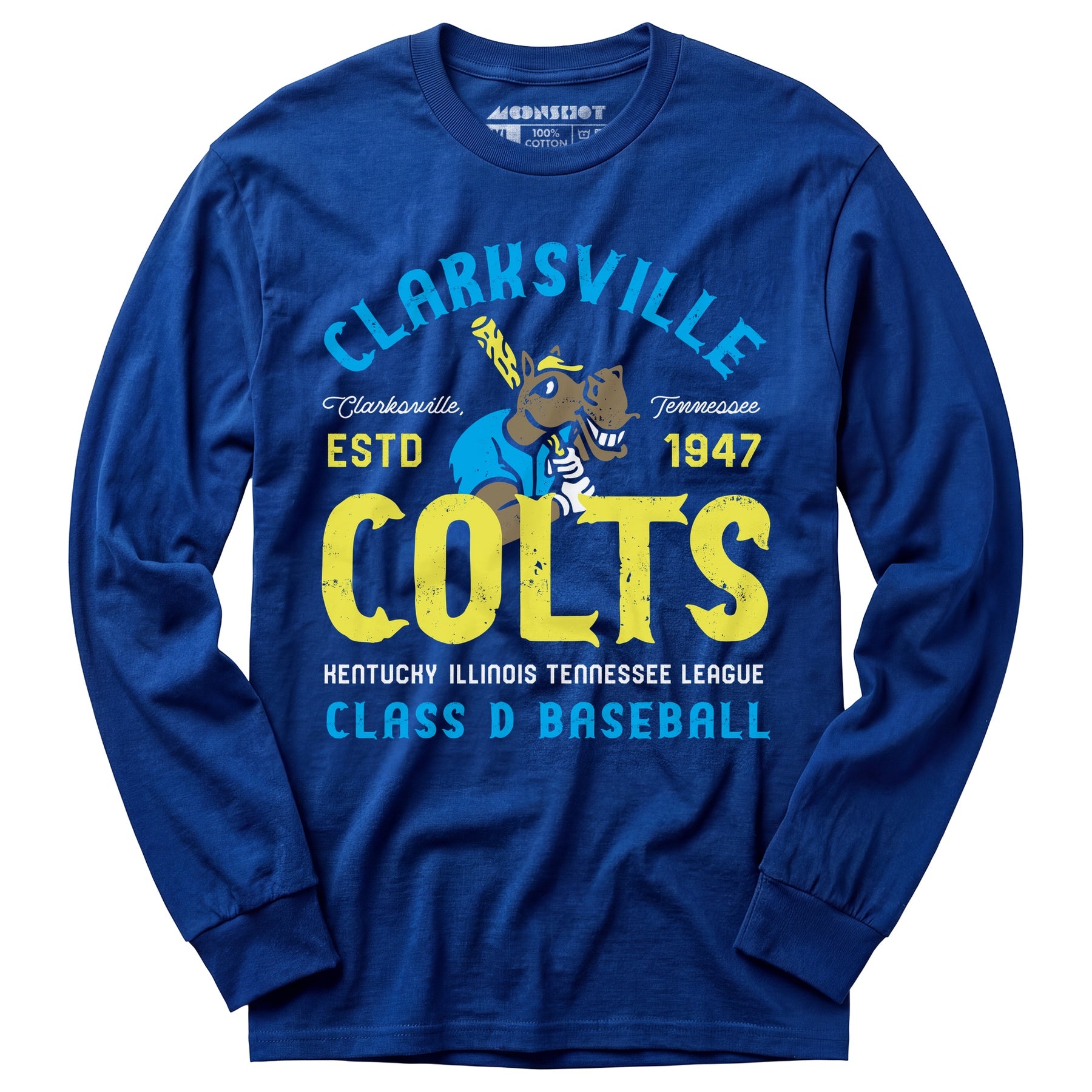Clarksville Colts - Tennessee - Vintage Defunct Baseball Teams - Long Sleeve T-Shirt