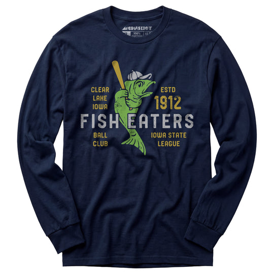 Clear Lake Fish Eaters - Iowa - Vintage Defunct Baseball Teams - Long Sleeve T-Shirt