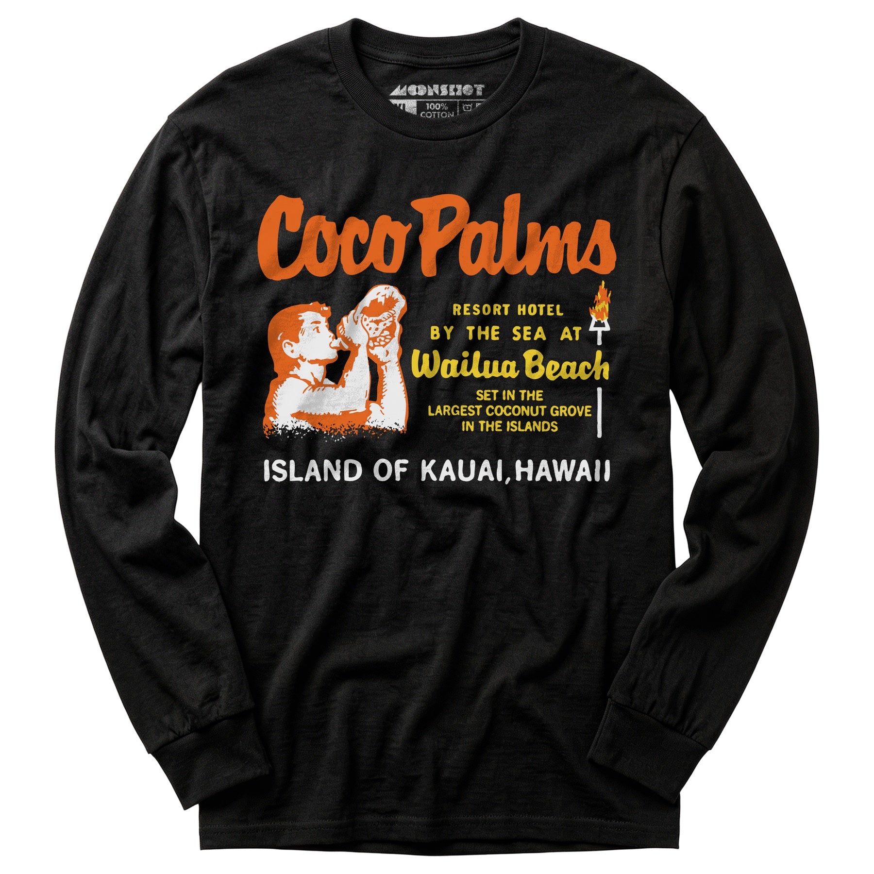 Coco Palms v2 - Hawaii - Vintage Tiki Bar - Long Sleeve T-Shirt