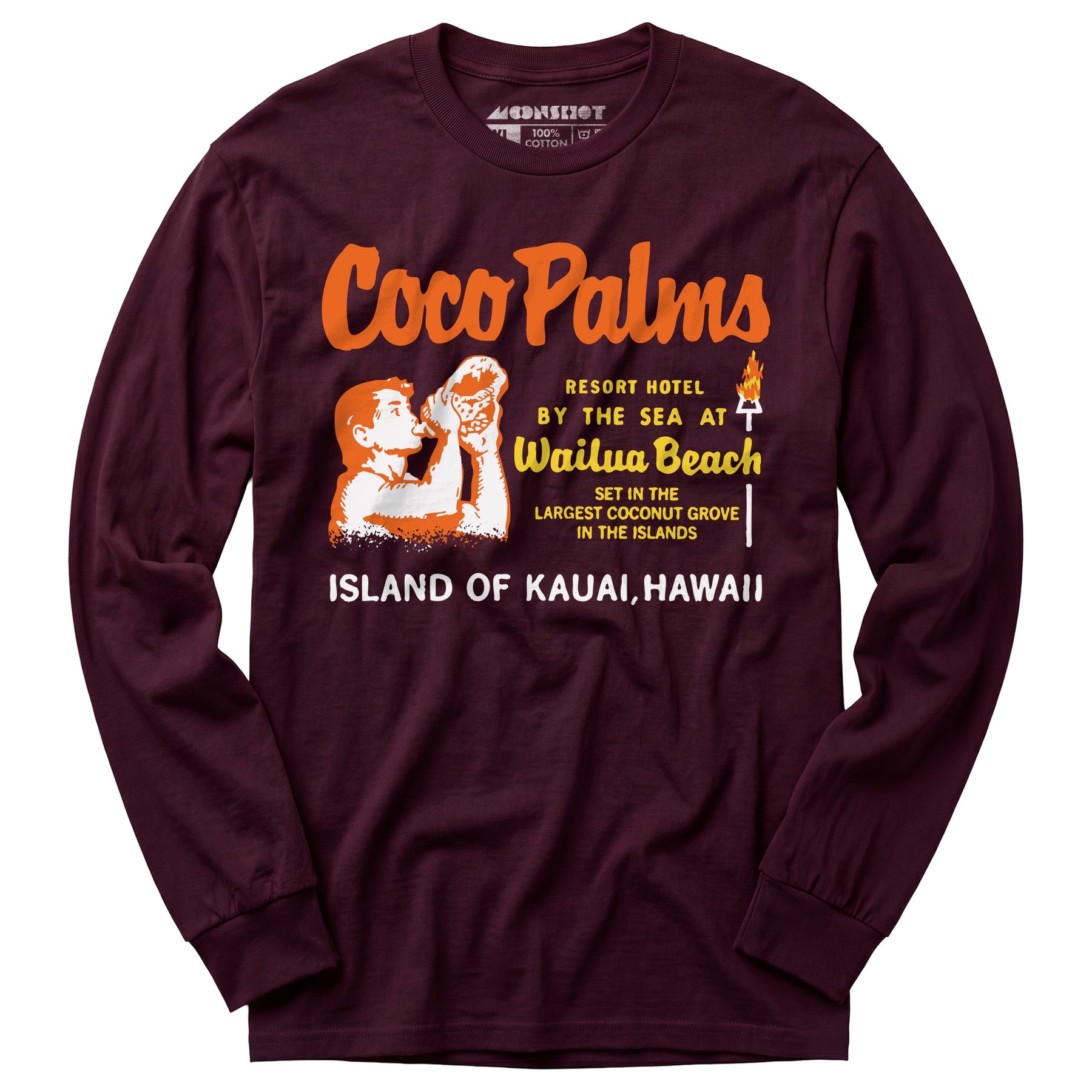 Coco Palms v2 - Hawaii - Vintage Tiki Bar - Long Sleeve T-Shirt