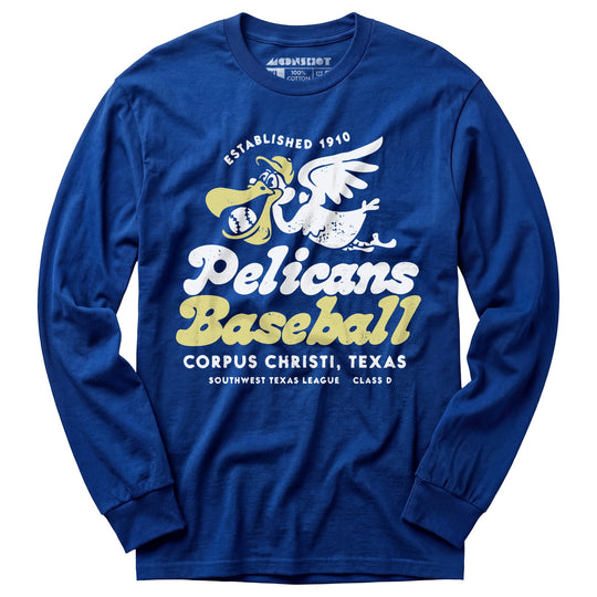 Corpus Christi Pelicans - Texas - Vintage Defunct Baseball Teams - Long Sleeve T-Shirt