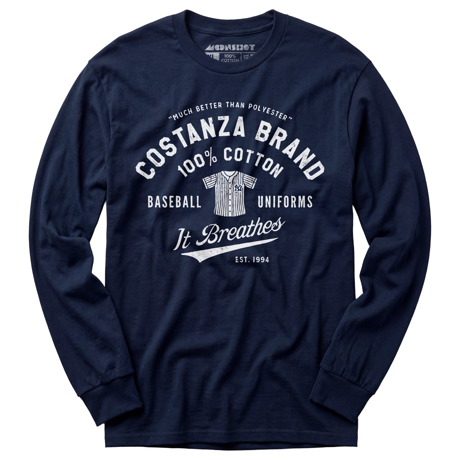 Costanza Brand Cotton Baseball Uniforms - Long Sleeve T-Shirt
