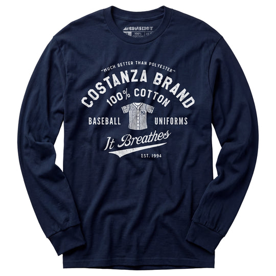 Costanza Brand Cotton Baseball Uniforms - Long Sleeve T-Shirt