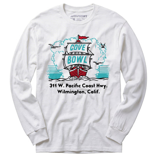 Cove Bowl - Wilmington, CA - Vintage Bowling Alley - Long Sleeve T-Shirt