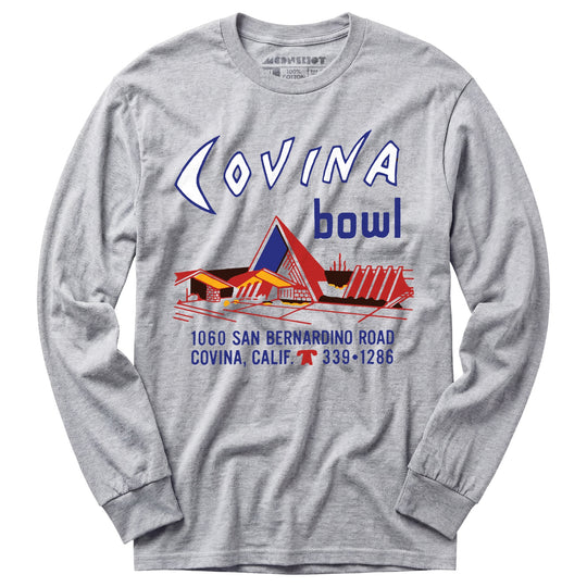Covina Bowl - Covina, CA - Vintage Bowling Alley - Long Sleeve T-Shirt