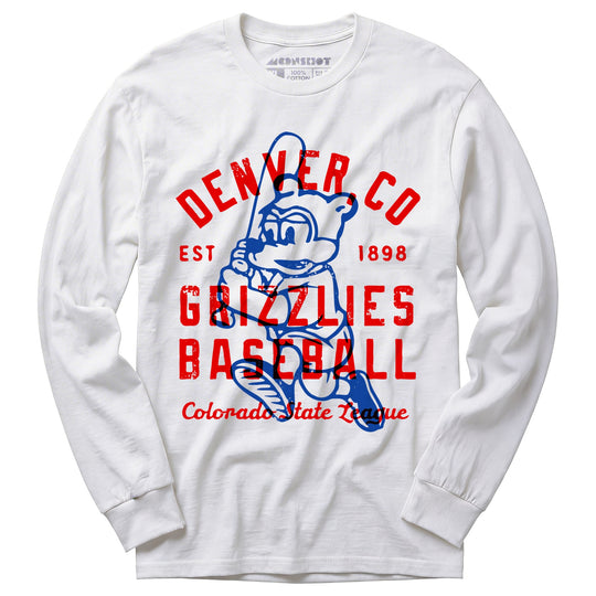 Denver Grizzlies - Colorado - Vintage Defunct Baseball Teams - Long Sleeve T-Shirt