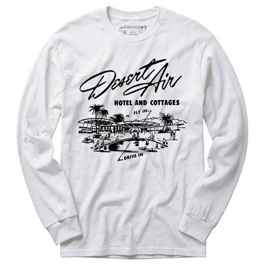 Desert Air Hotel & Cottages v2 - Vintage Palm Springs, CA - Long Sleeve T-Shirt