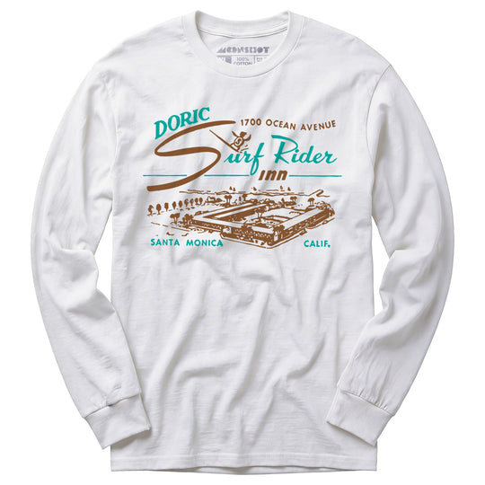 Doric Surf Rider Inn - Santa Monica, CA - Vintage Hotel - Long Sleeve T-Shirt
