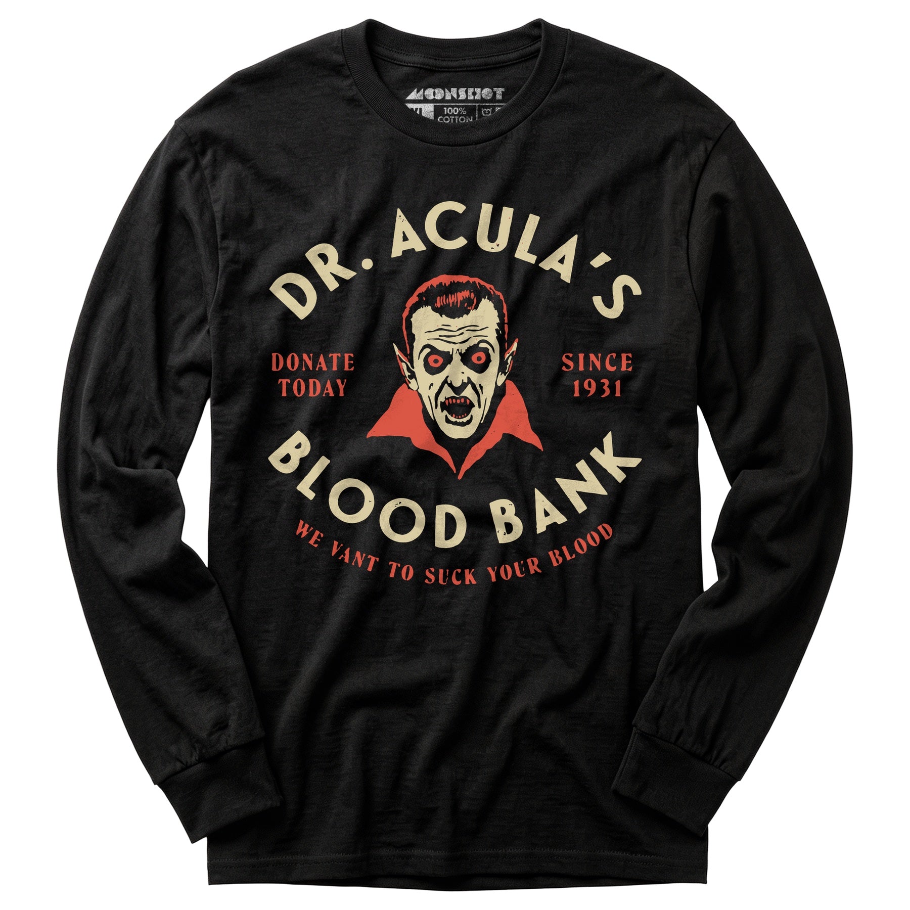 Dr. Acula's Blood Bank - Long Sleeve T-Shirt