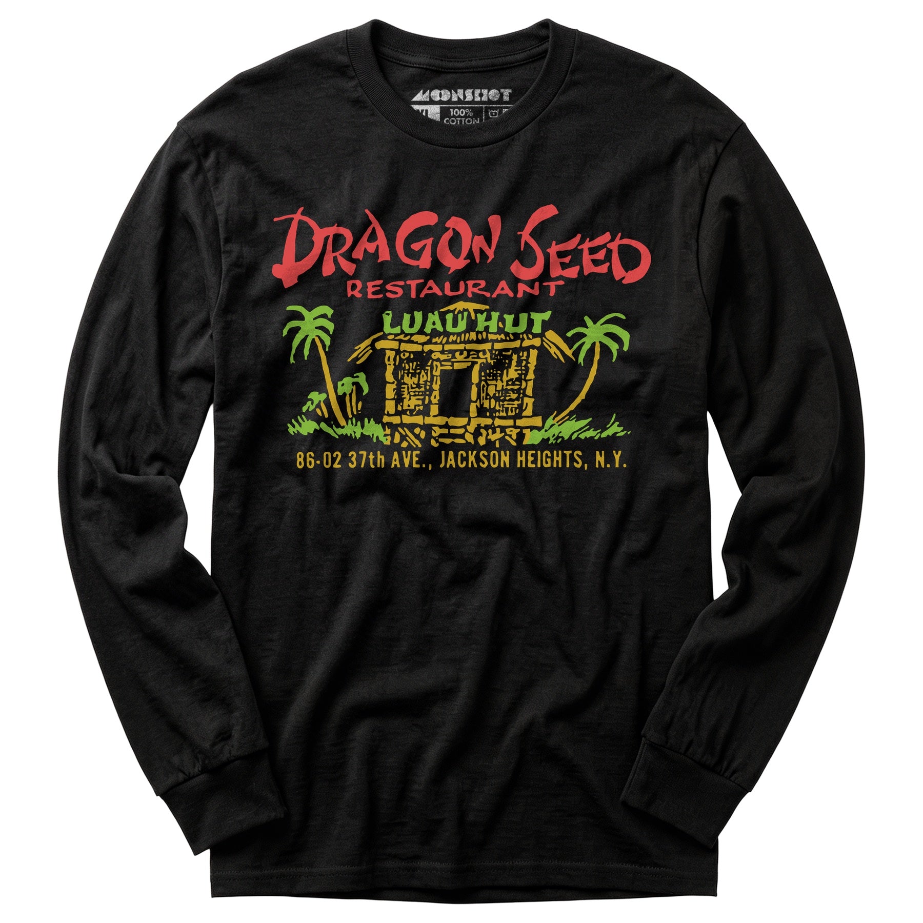 Dragon Seed Luau Hut - Jackson Heights, NY - Vintage Tiki Bar - Long Sleeve T-Shirt