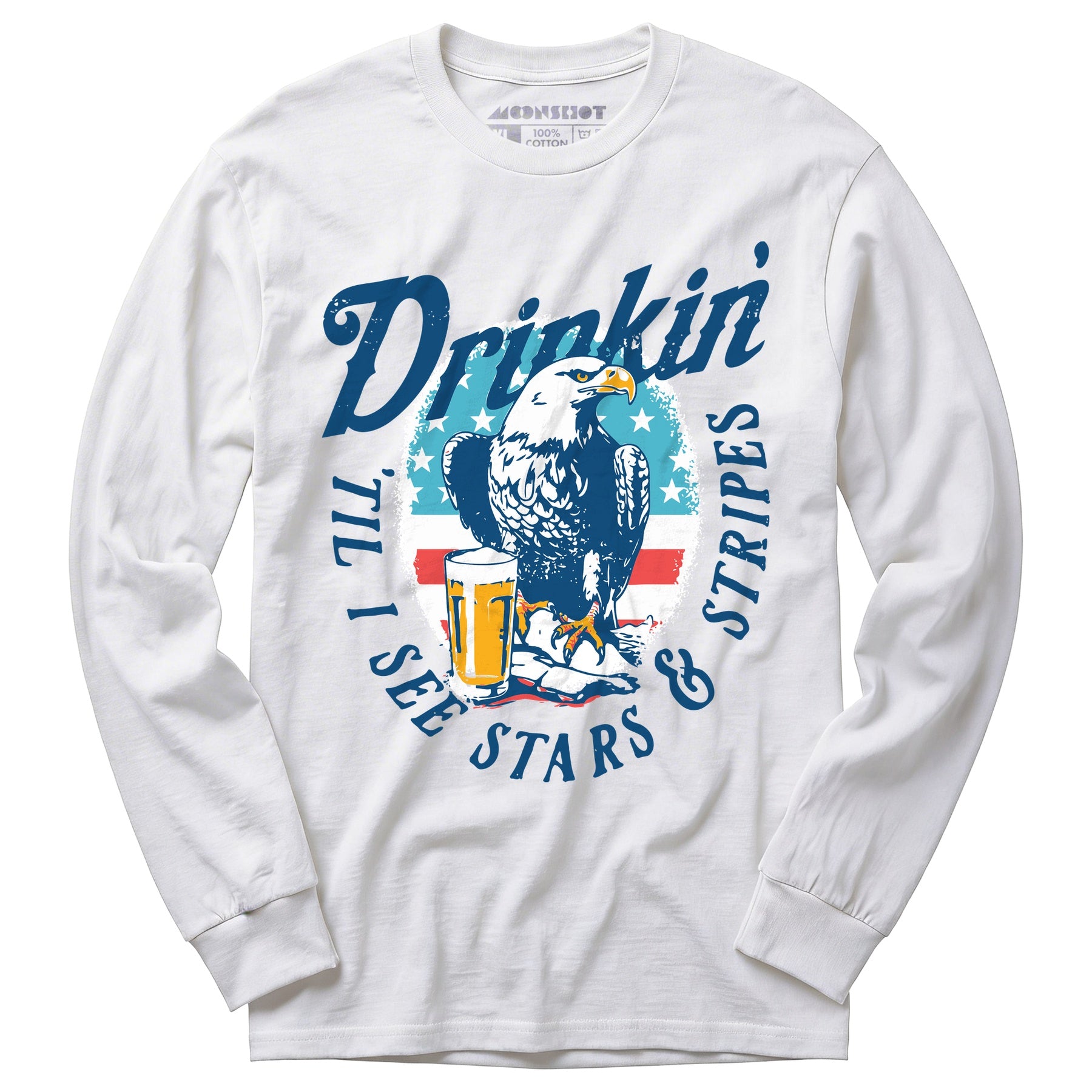 Drinkin' 'Til I See Stars & Stripes - Long Sleeve T-Shirt