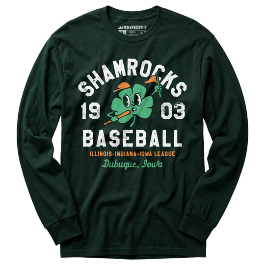 Dubuque Shamrocks - Iowa - Vintage Defunct Baseball Teams - Long Sleeve T-Shirt