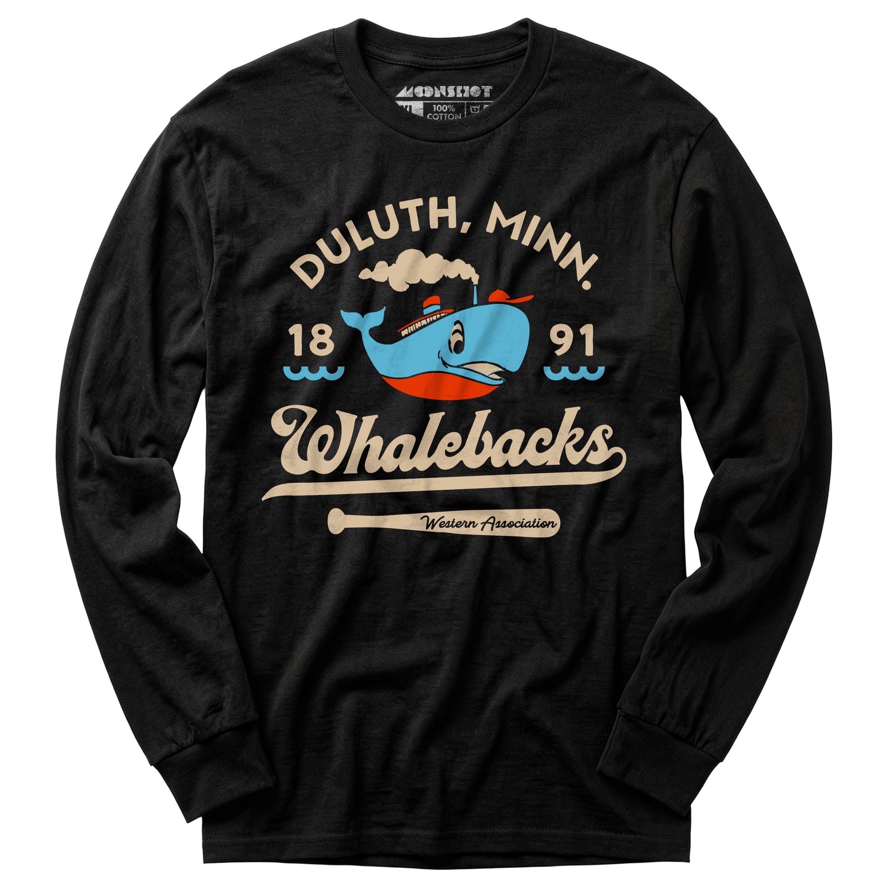 Duluth Whalebacks - Minnesota - Vintage Defunct Baseball Teams - Long Sleeve T-Shirt