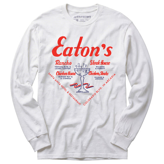 Eatons Restaurants - Los Angeles, CA - Vintage Restaurant - Long Sleeve T-Shirt