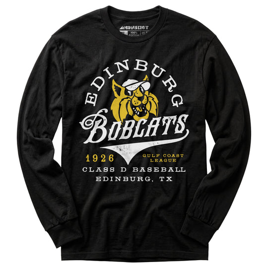 Edinburg Bobcats - Texas - Vintage Defunct Baseball Teams - Long Sleeve T-Shirt