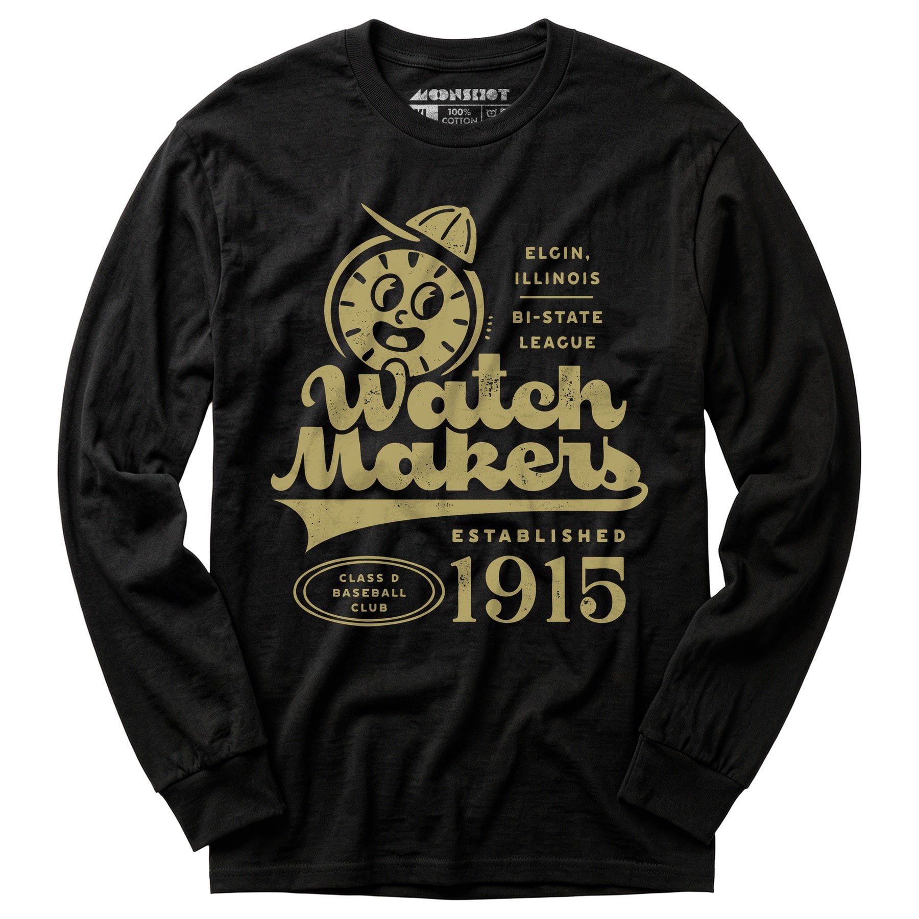 Elgin Watch Makers - Illinois - Vintage Defunct Baseball Teams - Long Sleeve T-Shirt