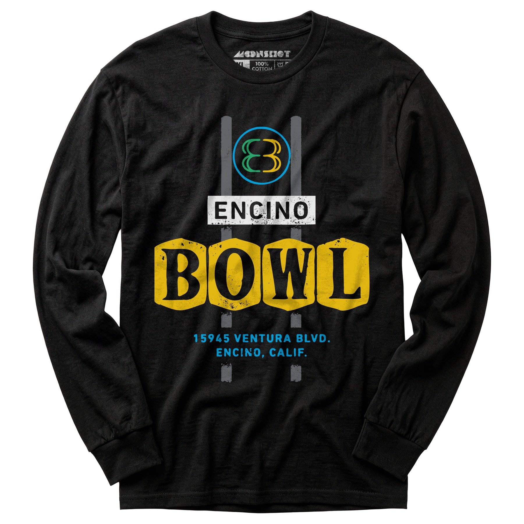 Encino Bowl - Encino, CA - Vintage Bowling Alley - Long Sleeve T-Shirt