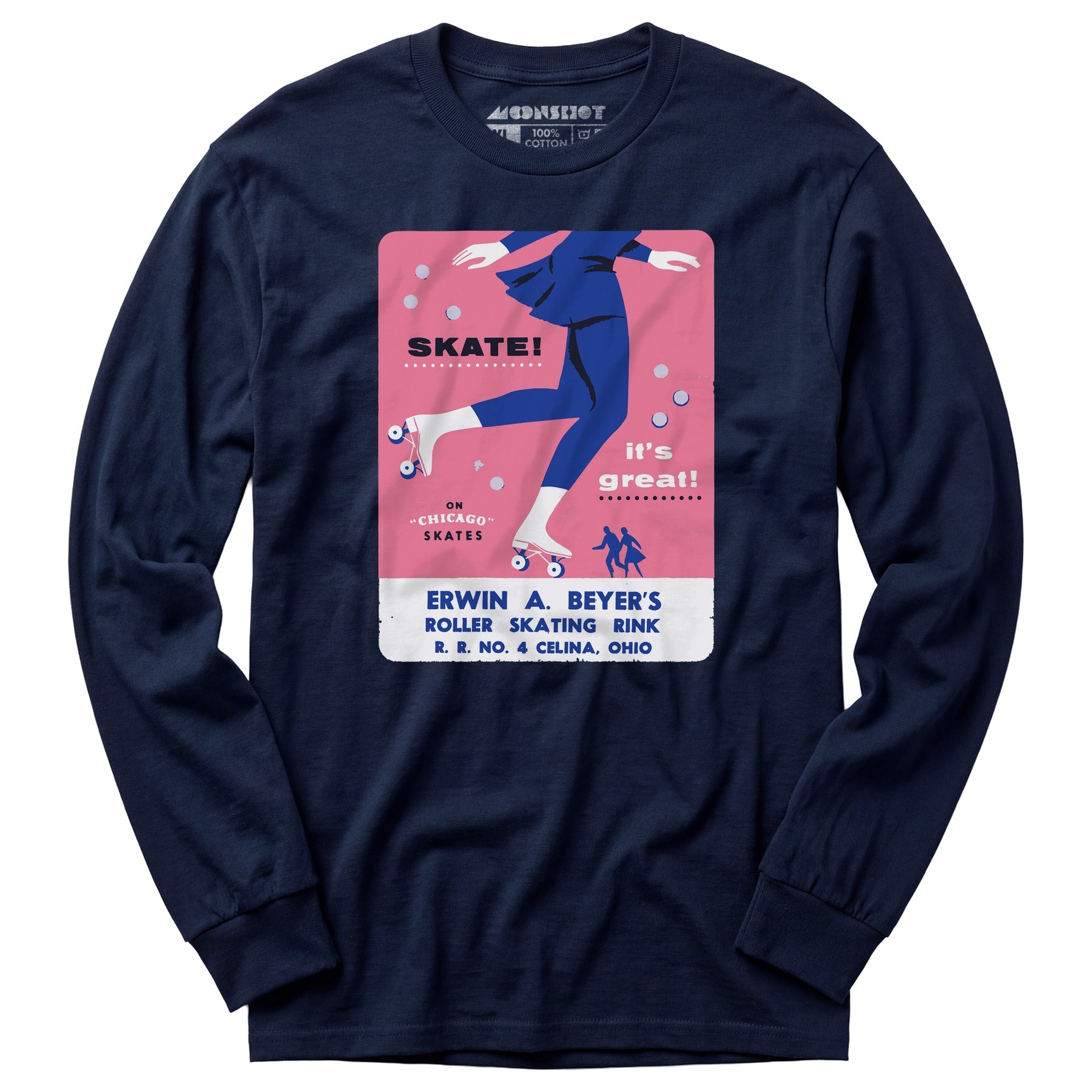 Erwin A. Beyer's - Celina, OH - Vintage Roller Rink - Long Sleeve T-Shirt