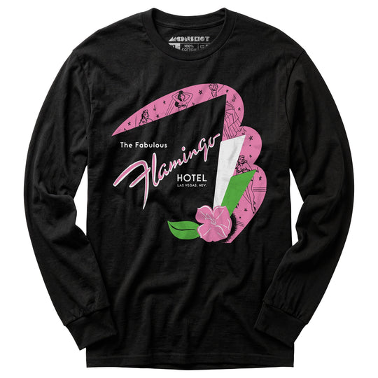 Fabulous Flamingo Hotel v2 - Vintage Las Vegas - Long Sleeve T-Shirt