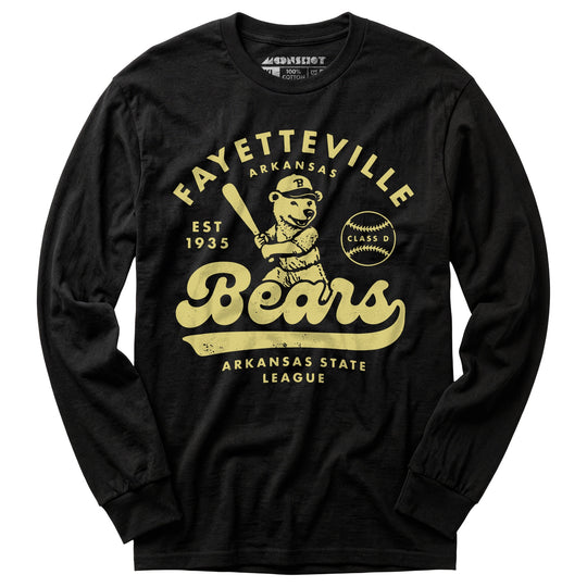 Fayetteville Bears - Arkansas - Vintage Defunct Baseball Teams - Long Sleeve T-Shirt