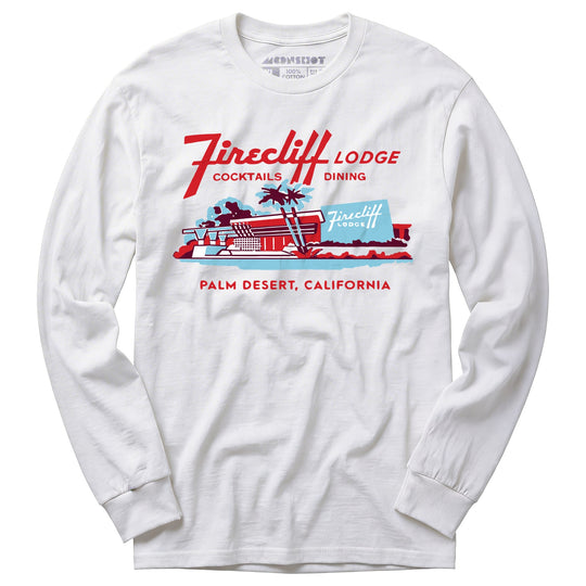 Firecliff Lodge Hotel - Vintage Greater Palm Springs, CA - Long Sleeve T-Shirt