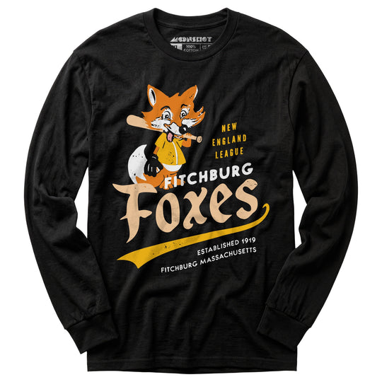 Fitchburg Foxes - Massachusetts - Vintage Defunct Baseball Teams - Long Sleeve T-Shirt