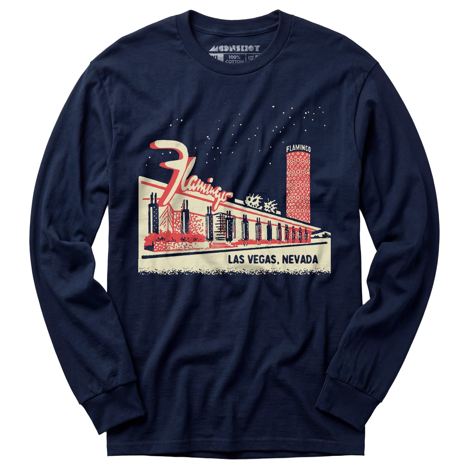 Flamingo Hotel Retro Vintage Las Vegas - Long Sleeve T-Shirt