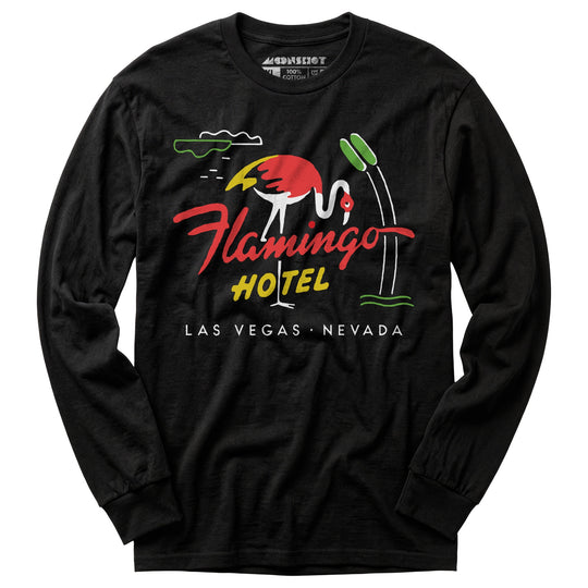Flamingo Hotel v3 - Vintage Las Vegas - Long Sleeve T-Shirt