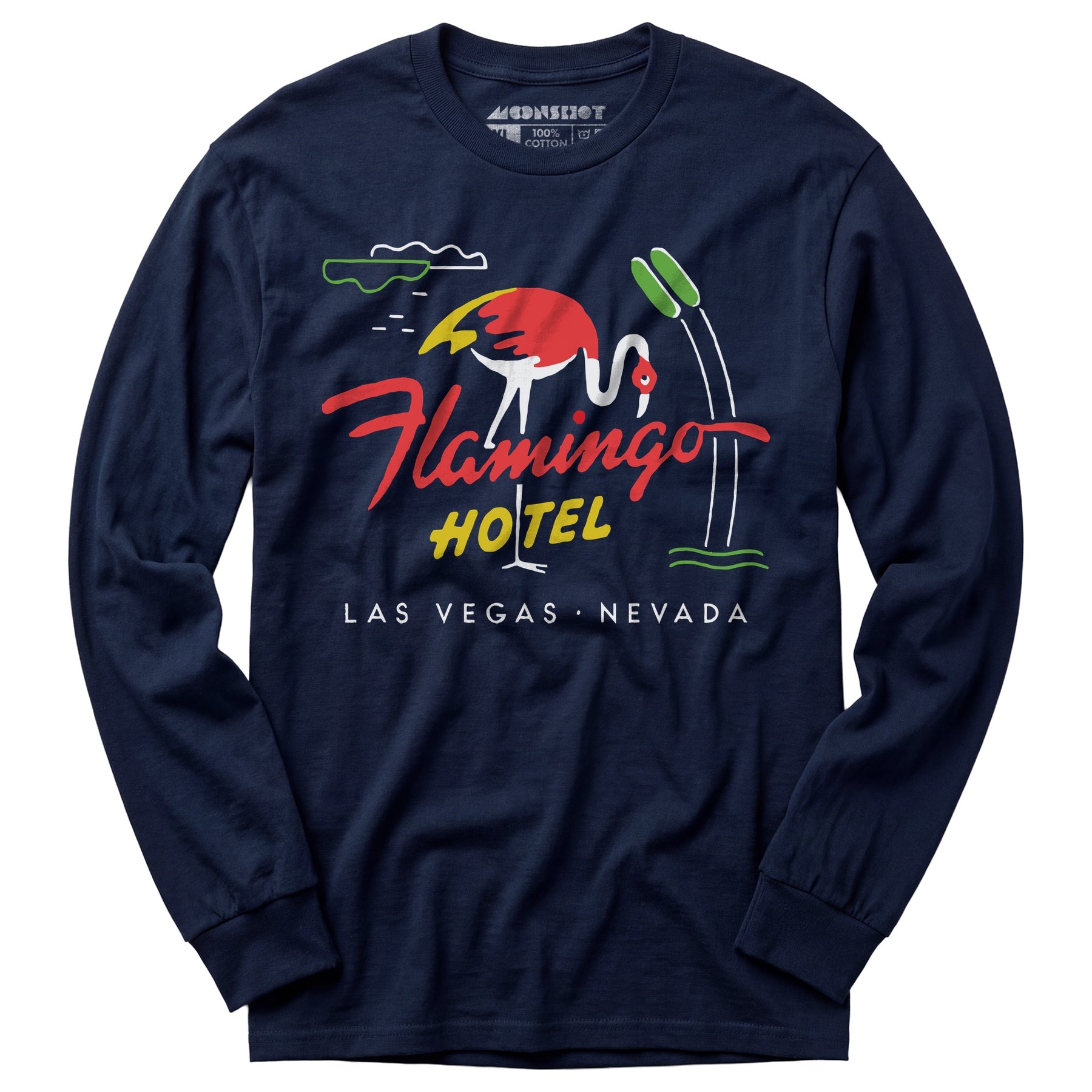 Flamingo Hotel v3 - Vintage Las Vegas - Long Sleeve T-Shirt