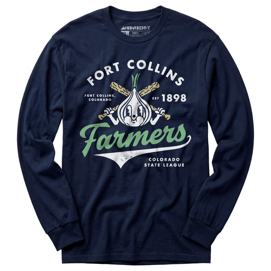 Fort Collins Farmers - Colorado - Vintage Defunct Baseball Teams - Long Sleeve T-Shirt