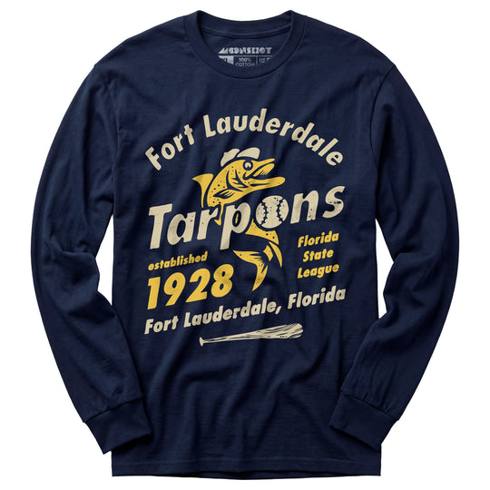 Fort Lauderdale Tarpons - Florida - Vintage Defunct Baseball Teams - Long Sleeve T-Shirt