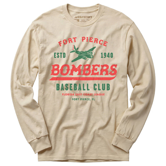 Fort Pierce Bombers - Florida - Vintage Defunct Baseball Teams - Long Sleeve T-Shirt