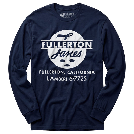 Fullerton Lanes - Fullerton, CA - Vintage Bowling Alley - Long Sleeve T-Shirt