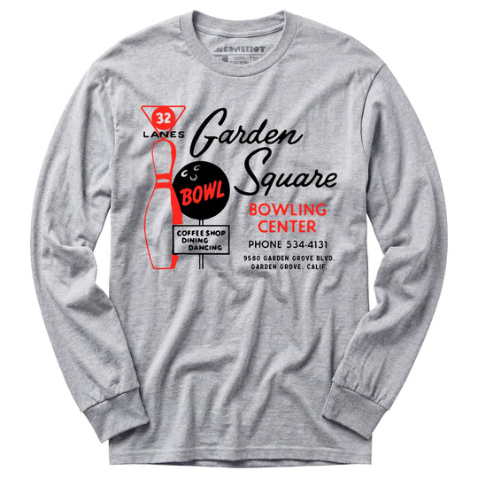 Garden Square Lanes - Garden Grove, CA - Vintage Bowling Alley - Long Sleeve T-Shirt