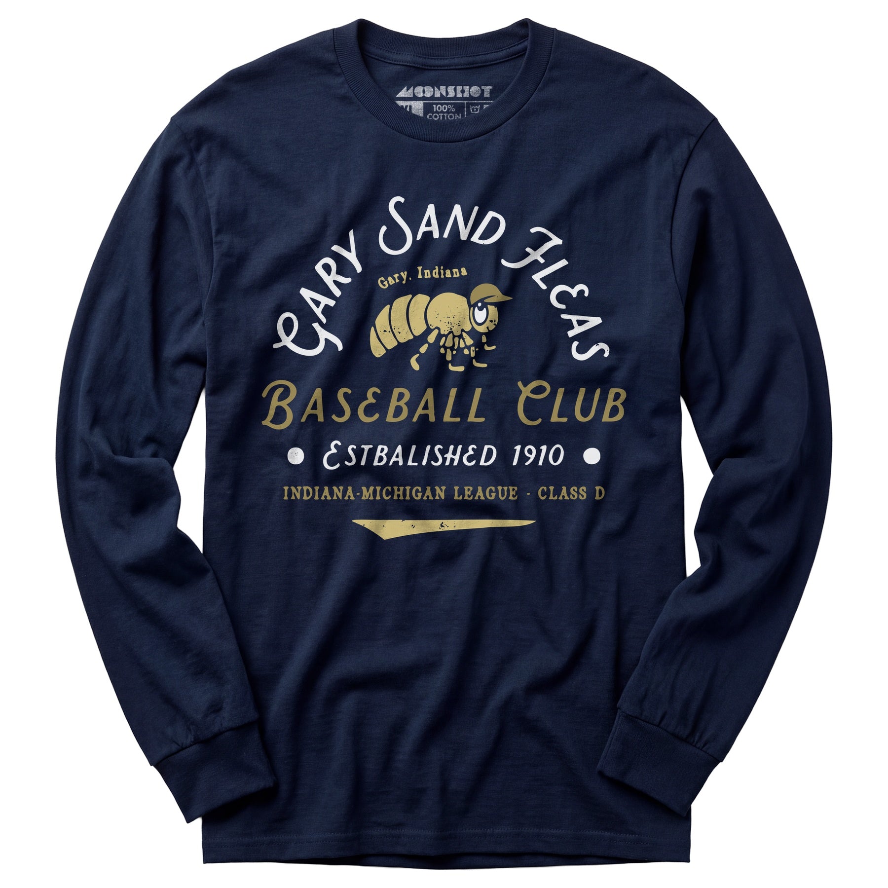 Gary Sand Fleas - Indiana - Vintage Defunct Baseball Teams - Long Sleeve T-Shirt