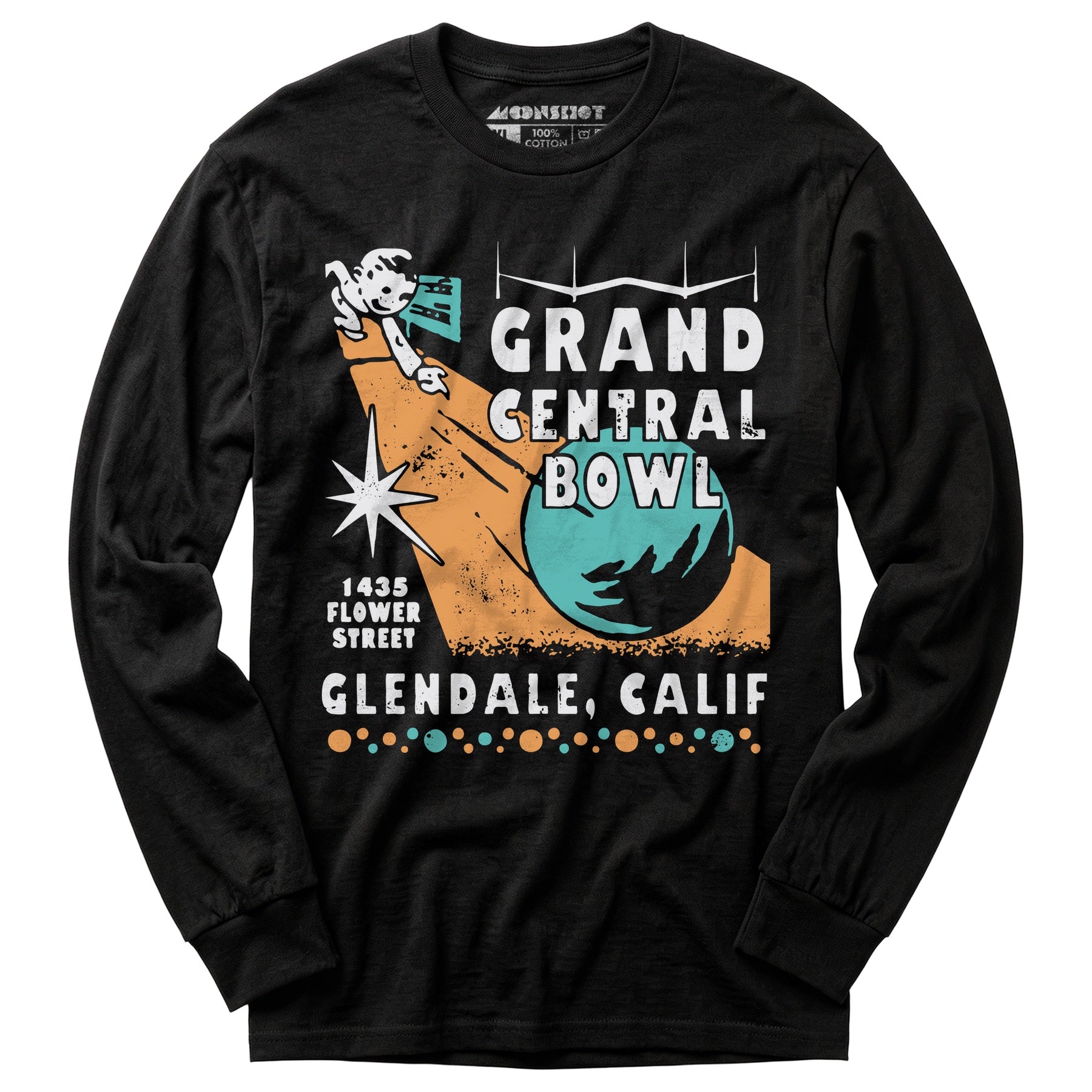 Grand Central Bowl - Glendale, CA - Vintage Bowling Alley - Long Sleeve T-Shirt