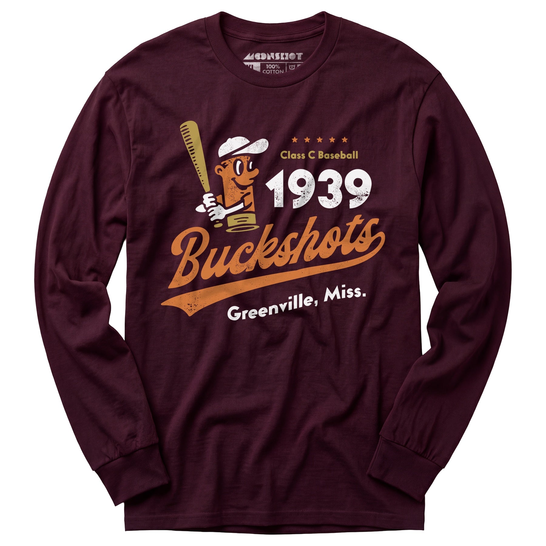 Greenville Buckshots - Mississippi - Vintage Defunct Baseball Teams - Long Sleeve T-Shirt
