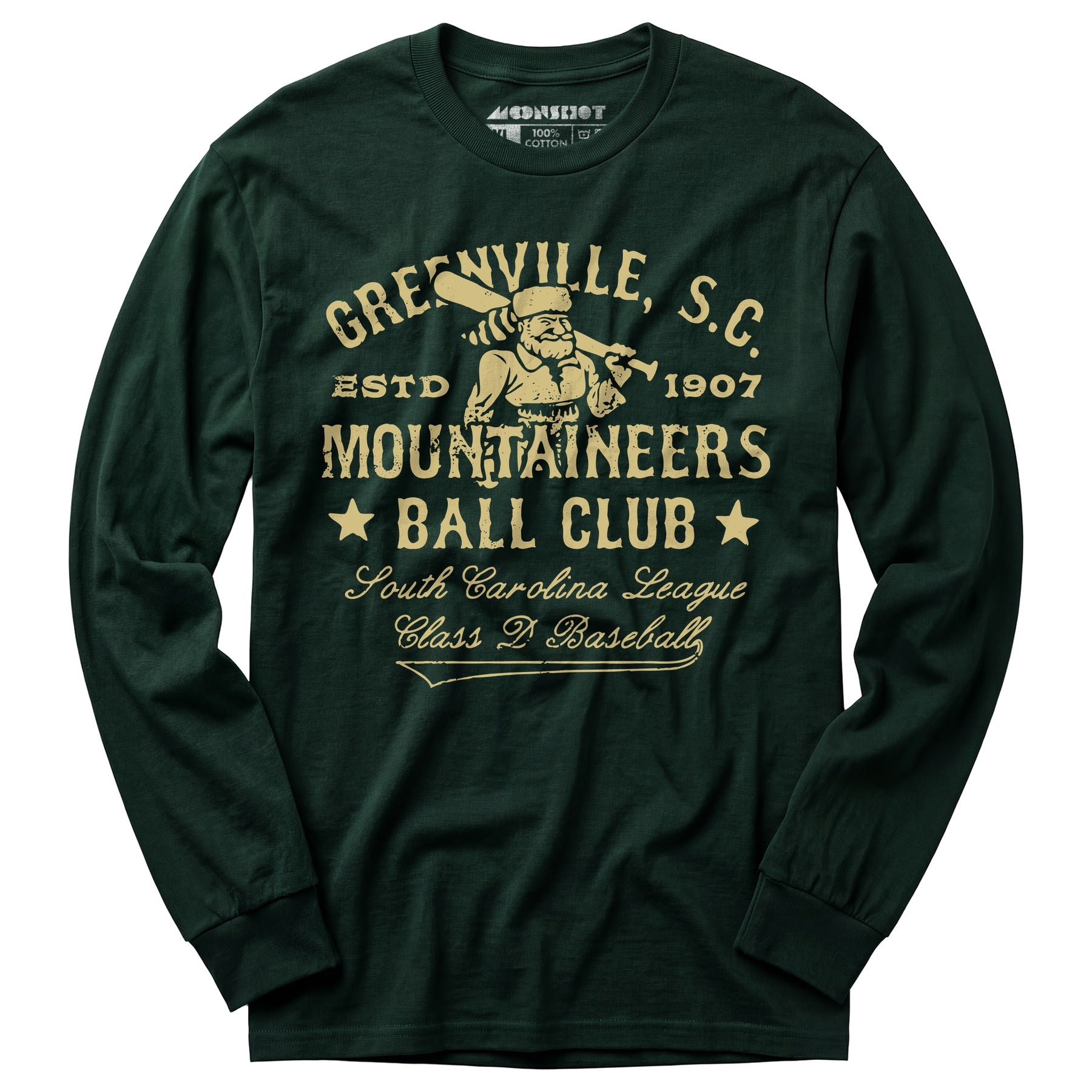 Greenville Mountaineers - South Carolina - Vintage Defunct Baseball Teams - Long Sleeve T-Shirt