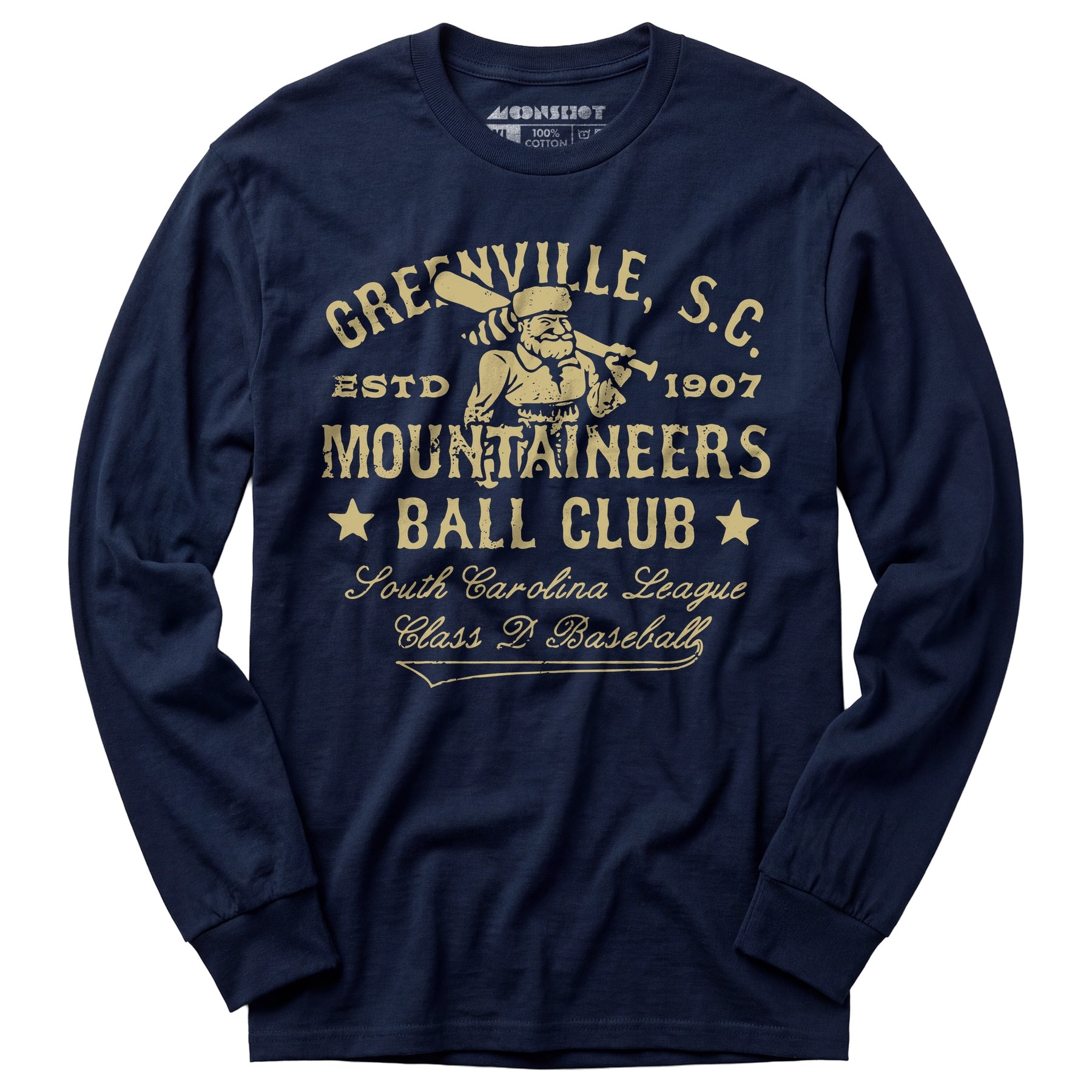 Greenville Mountaineers - South Carolina - Vintage Defunct Baseball Teams - Long Sleeve T-Shirt