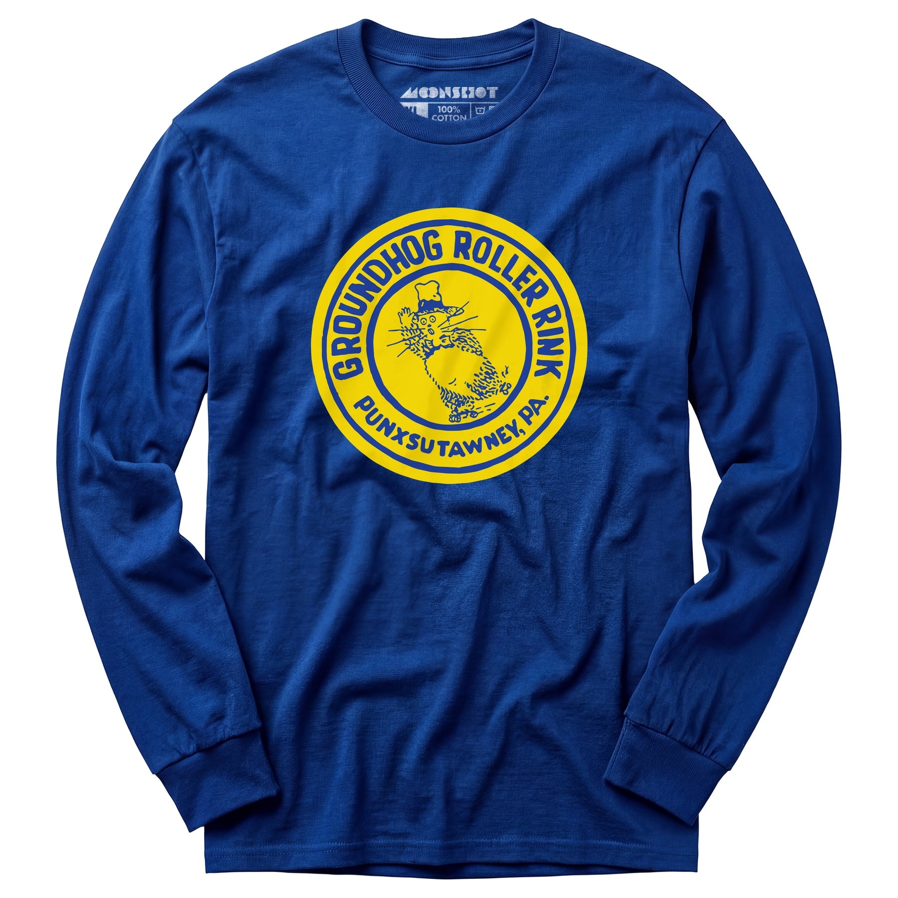 Groundhog Roller Rink - Punxsutawney, PA - Vintage Roller Rink - Long Sleeve T-Shirt