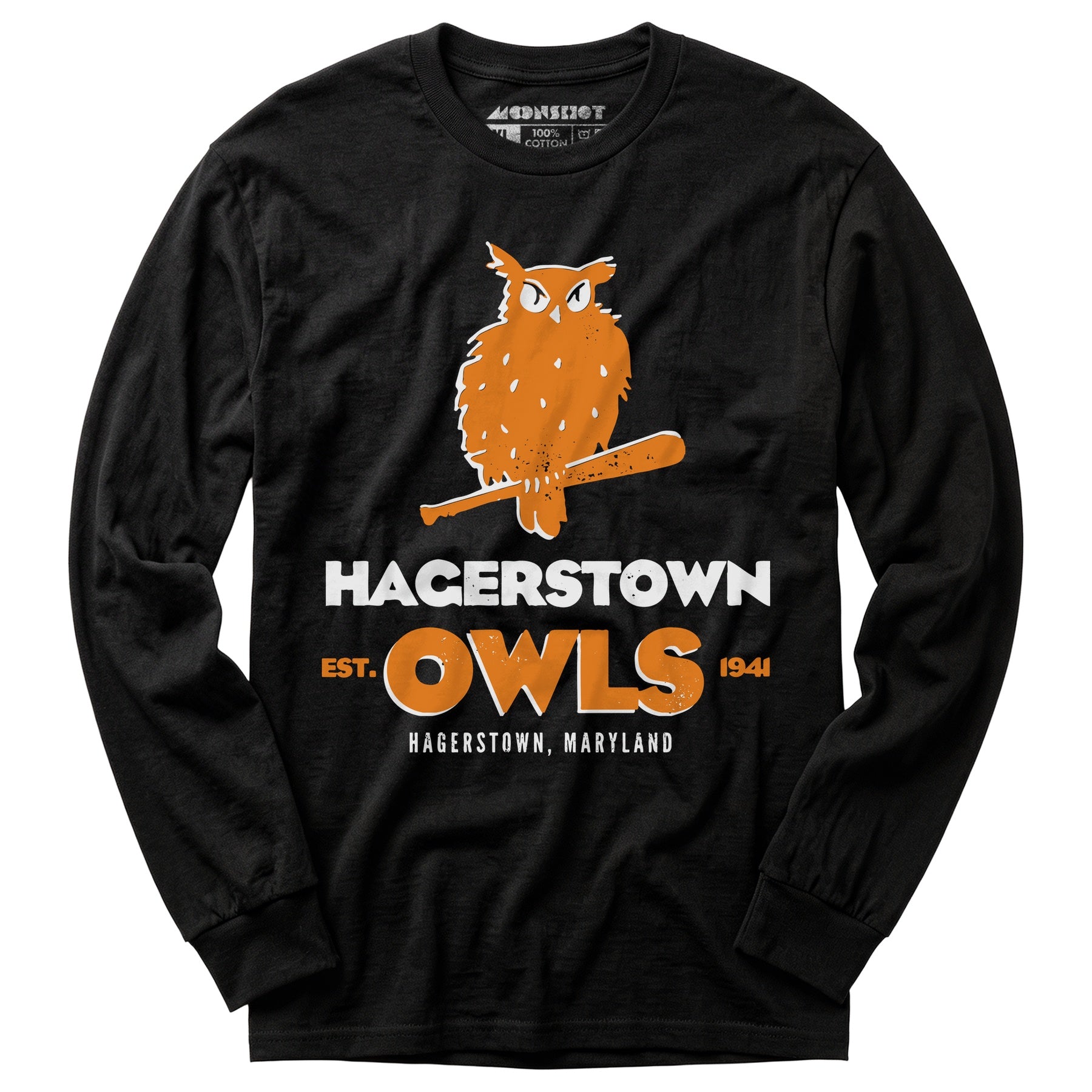 Hagerstown Owls - Maryland - Vintage Defunct Baseball Teams - Long Sleeve T-Shirt