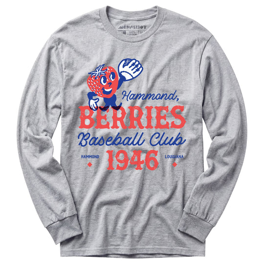 Hammond Berries - Louisiana - Vintage Defunct Baseball Teams - Long Sleeve T-Shirt